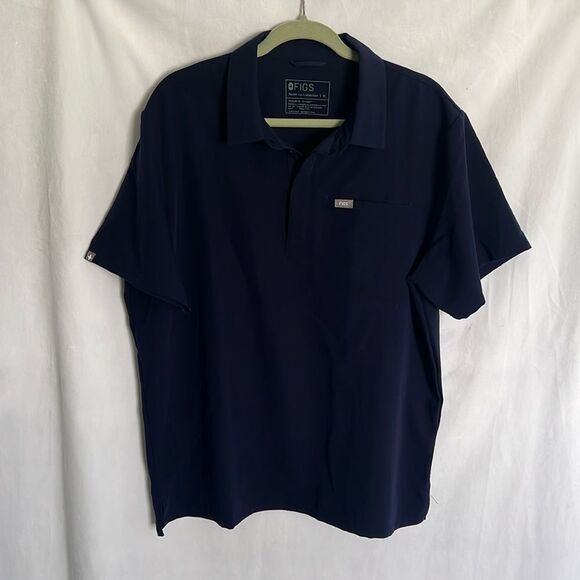 FIGS Men’s XL Lima ScrubPolo™ in Navy - Picture 1 of 6